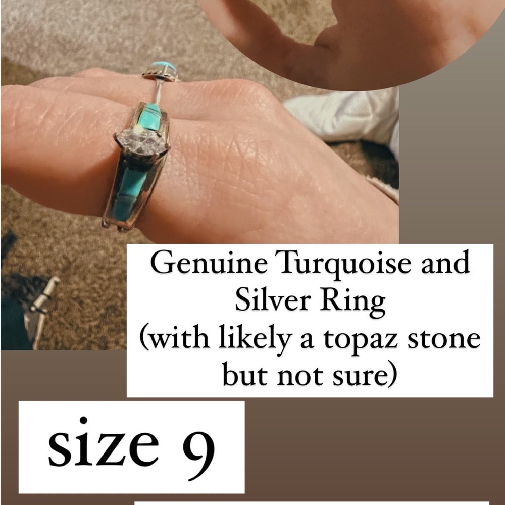 Genuine Turquoise and Silver Ring